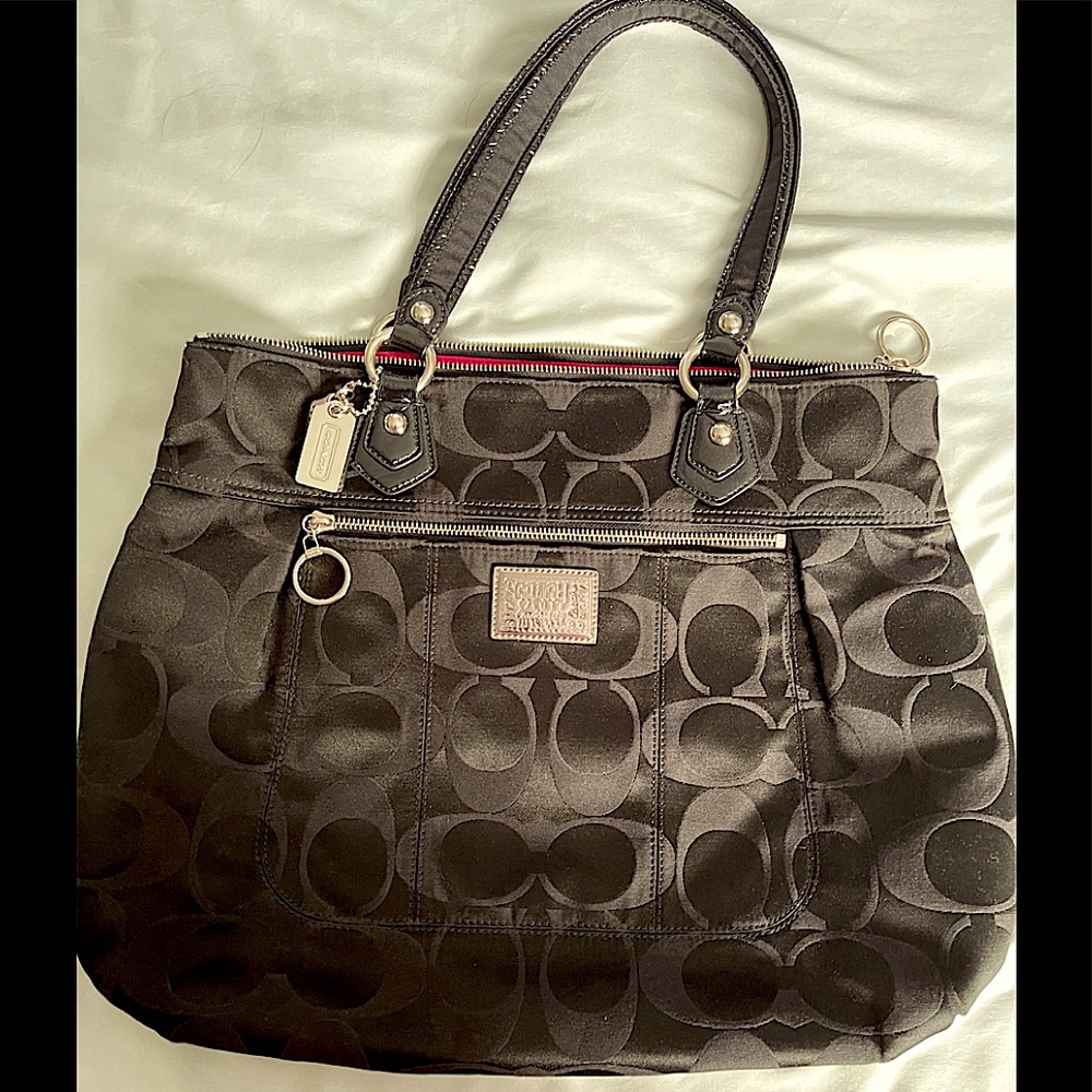 Coach Poppy Signature Tote Sholder Bag